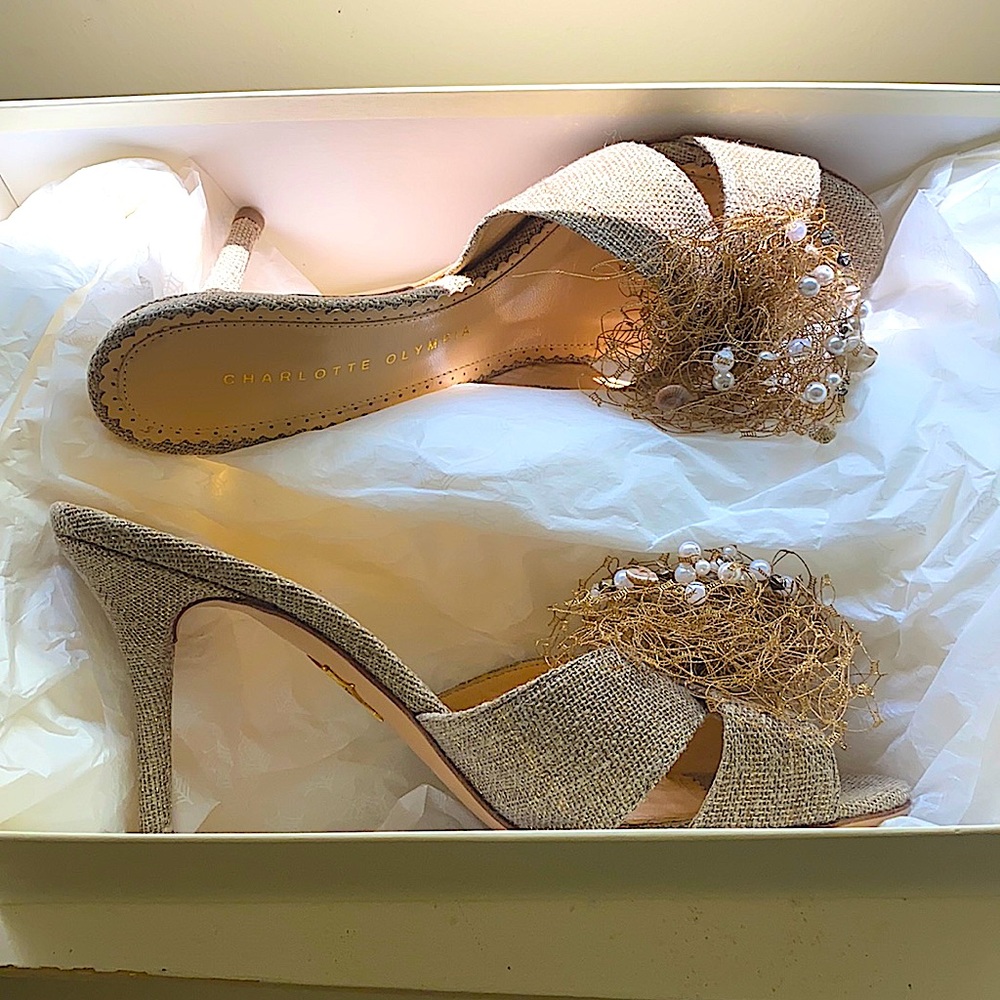 Charlotte Olympia Beaded Accent Slide